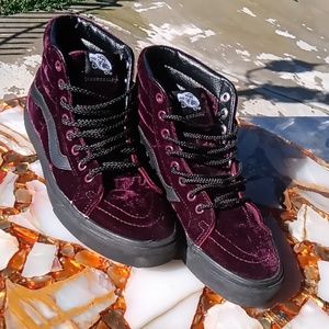 Purple velvet high top √ans off the wall!